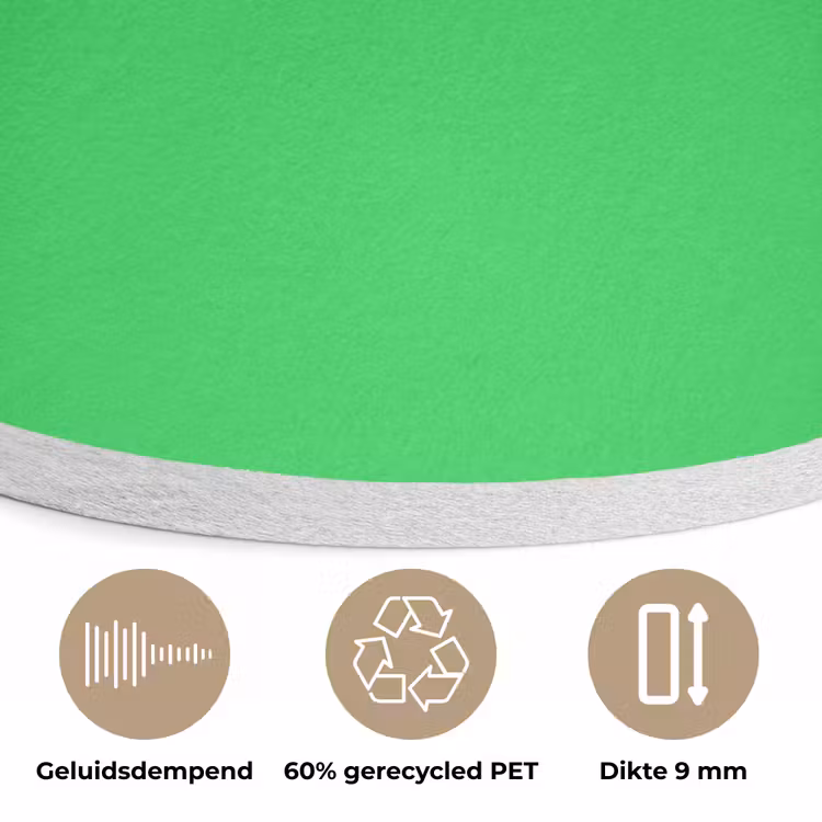 Mint - Green - Groen Akoestische PET Vilt - Rond klein 838 -closeup_NL