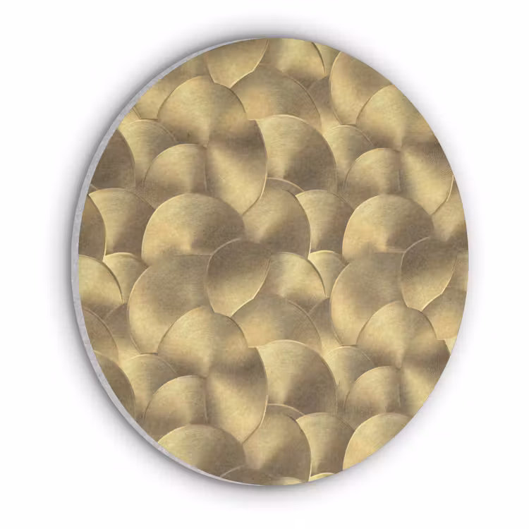 Modern - Cirkel - Goud Akoestische PET Vilt - Rond klein 838 -3d