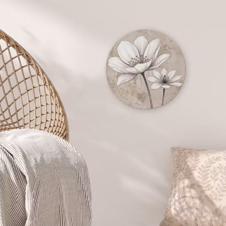 Modern - Design - Wit Akoestische PET Vilt - Rond klein -sfeer4