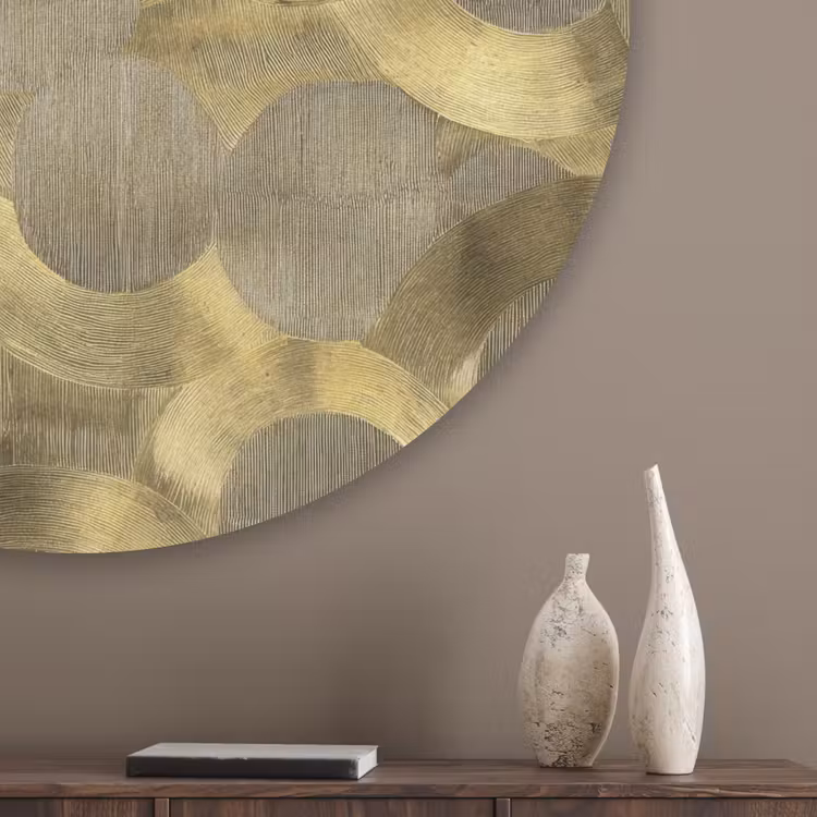 Modern - Geometrisch - Goud Akoestische PET Vilt - Rond klein 838 -sfeer5_closeup