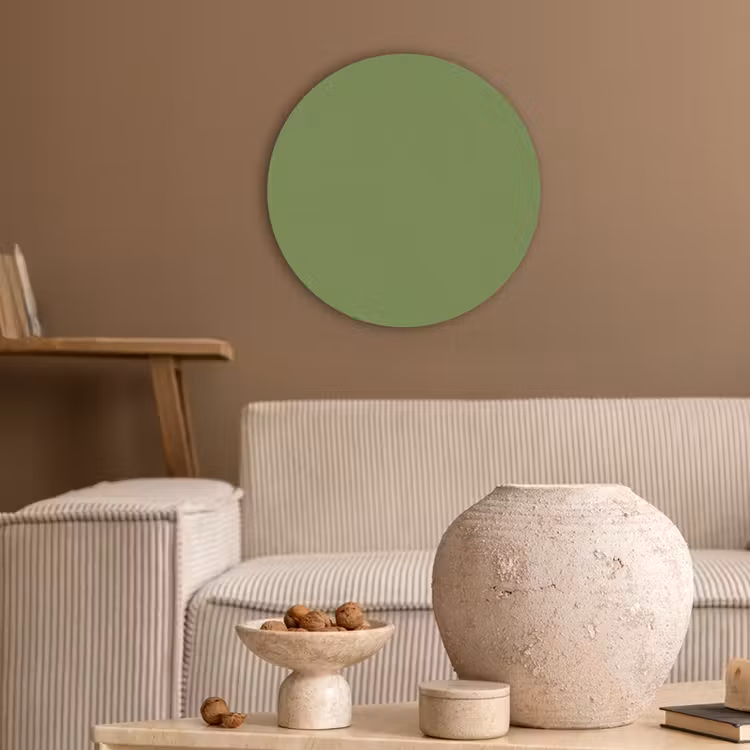 Moss - Green - Groen Akoestische PET Vilt - Rond klein 838 -sfeer1