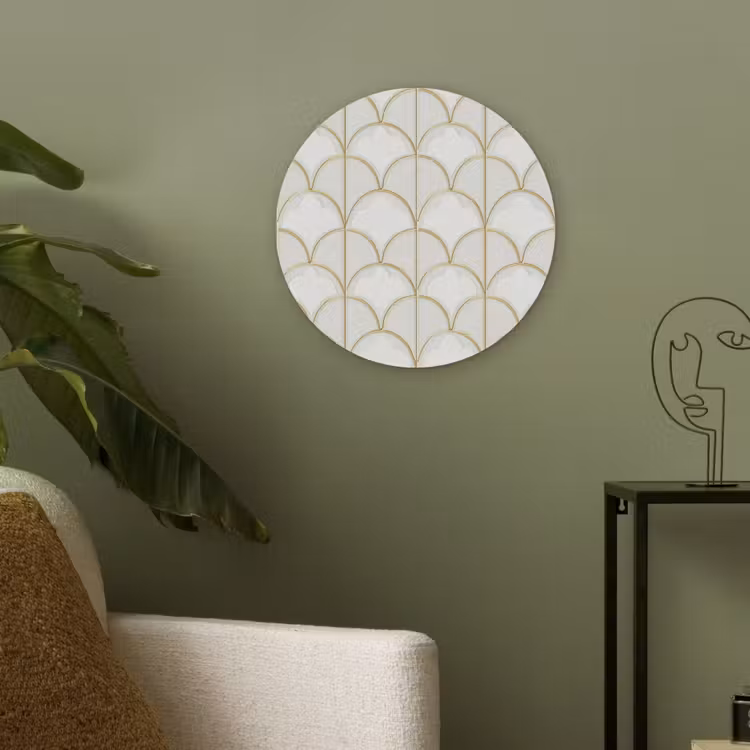 Mozaïek - Bogen - Goud Akoestische PET Vilt - Rond klein 838 -sfeer2