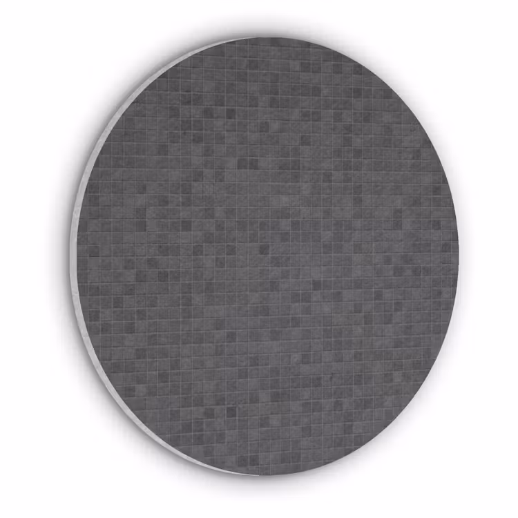 Mozaïek - Patroon - Zwart Akoestische PET Vilt - Rond klein 838 -3d
