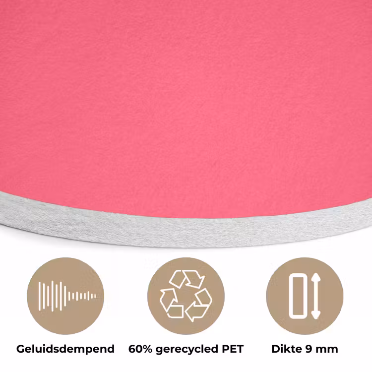 Neon - Flamingo - Roze Akoestische PET Vilt - Rond klein 838 -closeup_NL