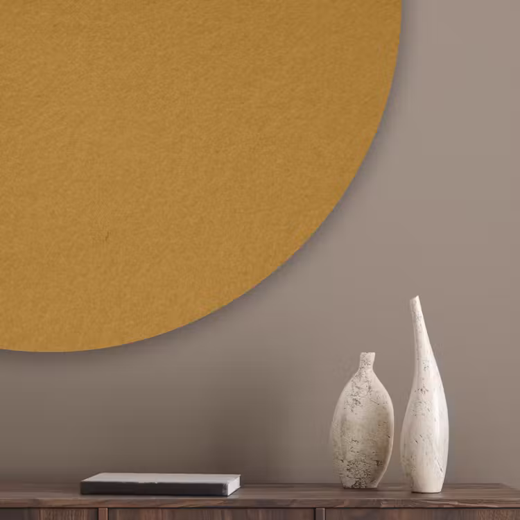Ocre - Gold - Geel Akoestische PET Vilt - Rond klein 838 -sfeer5_closeup