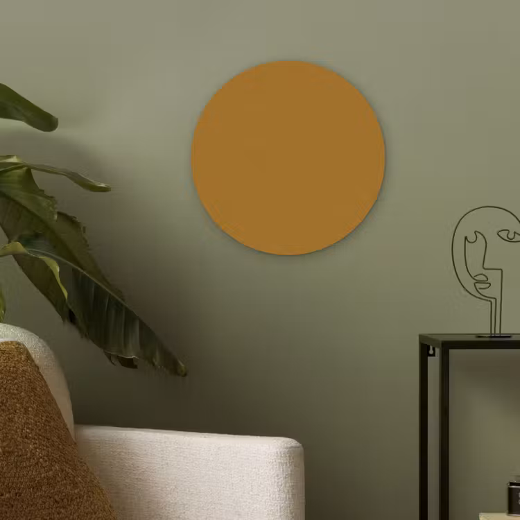 Ocre - Gold - Geel Akoestische PET Vilt - Rond klein 838 -sfeer2