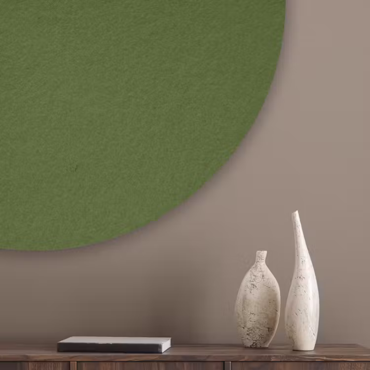 Olive - Drab - Groen Akoestische PET Vilt - Rond klein 838 -sfeer5_closeup