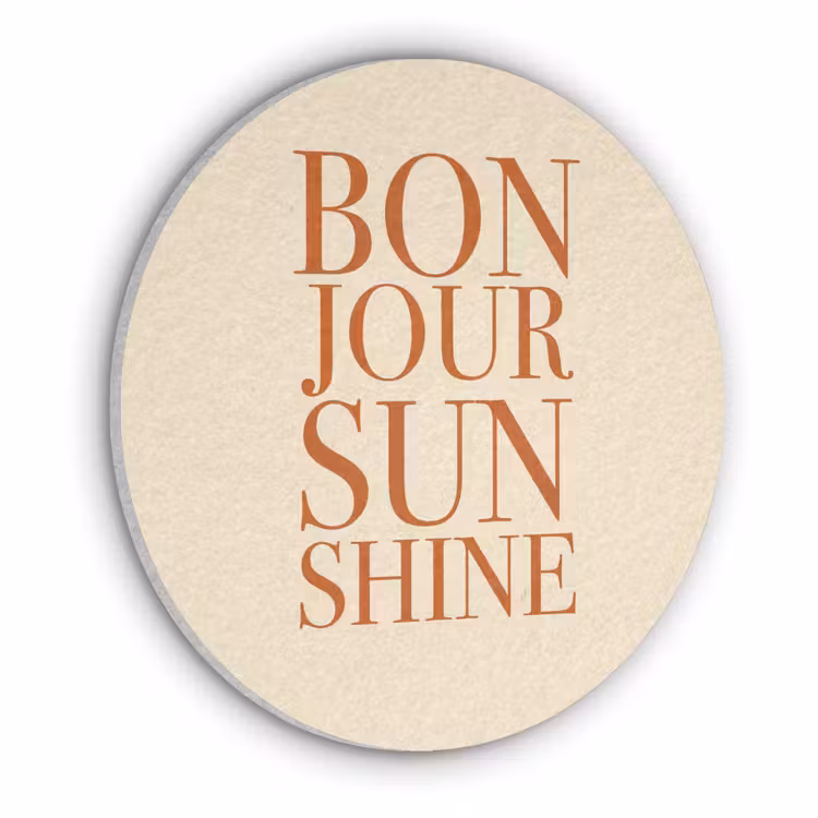 Oranje - Quote - Sun Akoestische PET Vilt - Rond klein -3d