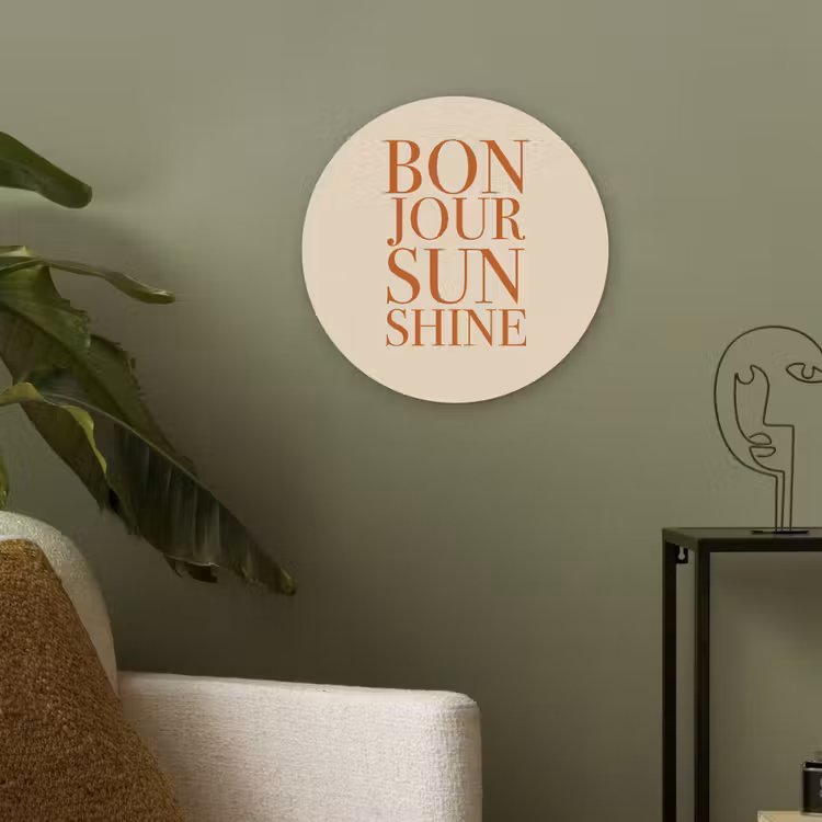 Oranje - Quote - Sun Akoestische PET Vilt - Rond klein -sfeer2
