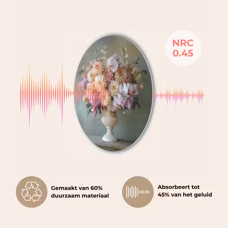 Orchidee - Boeket - Vaas - Bloemen Akoestische PET Vilt - Rond klein -USP_NL