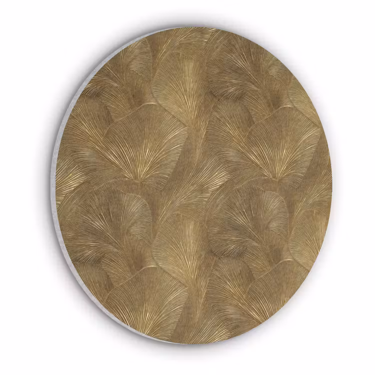 Organisch - Lijnen - Goud Akoestische PET Vilt - Rond klein 838 -3d