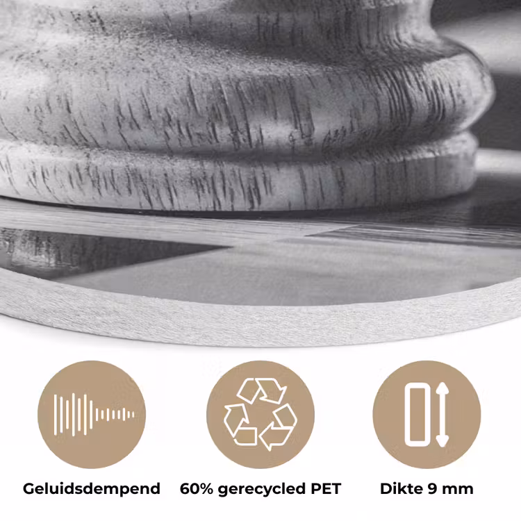 Paard - Hout - Schaalbord - Zwart Akoestische PET Vilt - Rond klein -closeup_NL