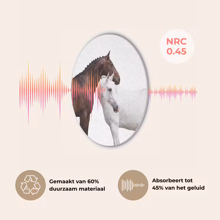 Paard - Modern - Balans Akoestische PET Vilt - Rond klein -USP_NL