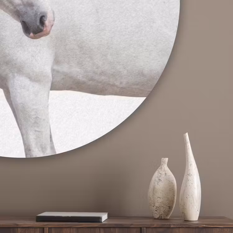 Paard - Modern - Balans Akoestische PET Vilt - Rond klein -sfeer5_closeup