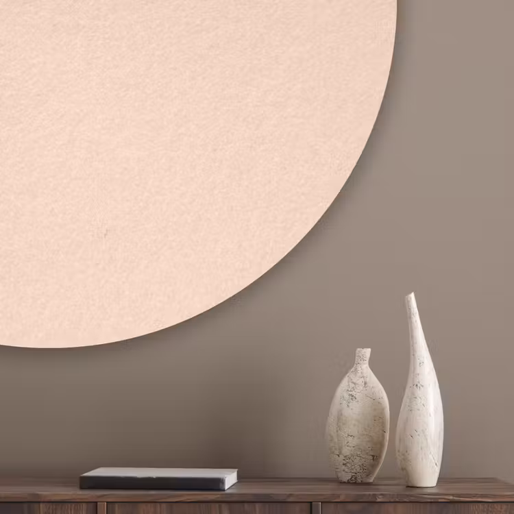 Pale - Peach - Nude Akoestische PET Vilt - Rond klein 838 -sfeer5_closeup