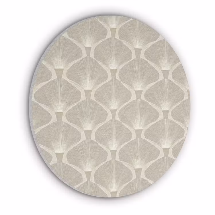 Paneel - Ginkgo - Zand Akoestische PET Vilt - Rond klein 838 -3d