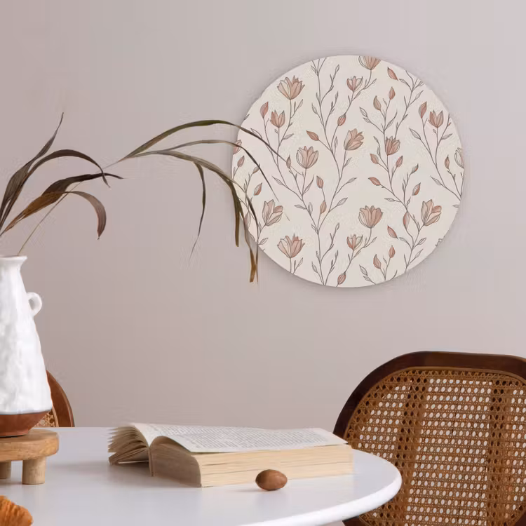 Patroon - Klassiek - Roze Akoestische PET Vilt - Rond klein 838 -sfeer3