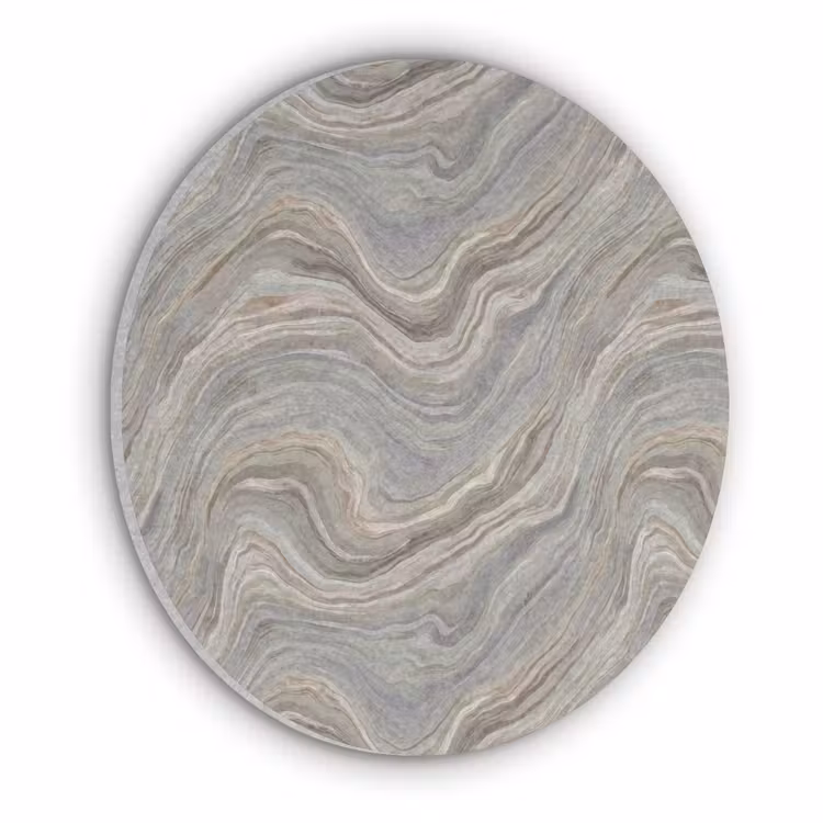 Patroon - Sereen - Paars - Groen Akoestische PET Vilt - Rond klein 838 -3d