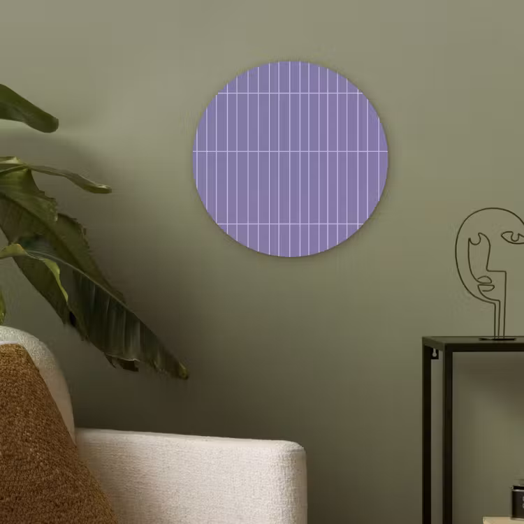 Patroon - Tegel - Lila Akoestische PET Vilt - Rond klein 838 -sfeer2