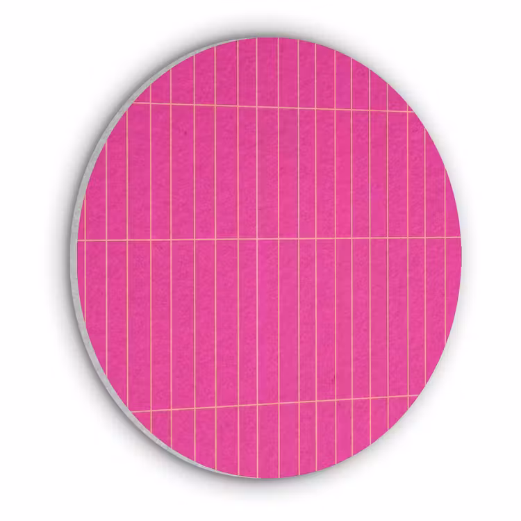 Patroon - Tegel - Magenta - Roze Akoestische PET Vilt - Rond klein 838 -3d