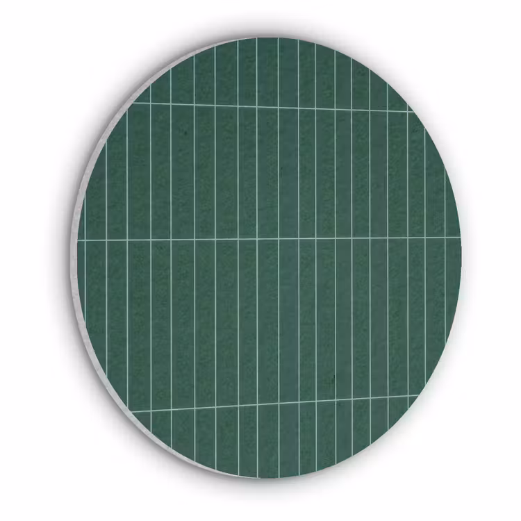 Patroon - Tegels - Donkergroen Akoestische PET Vilt - Rond klein 838 -3d