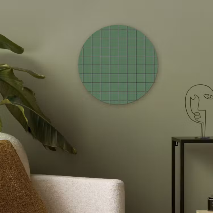 Patroon - Tegels - Groen Akoestische PET Vilt - Rond klein 838 -sfeer2