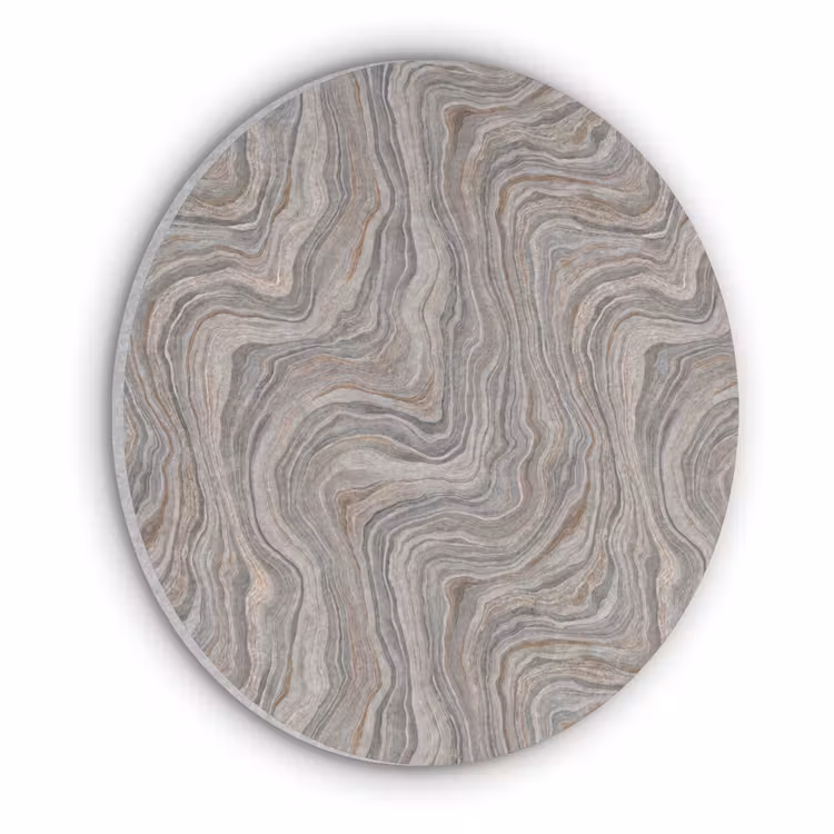 Patroon - Textuur - Grijs Akoestische PET Vilt - Rond klein 838 -3d