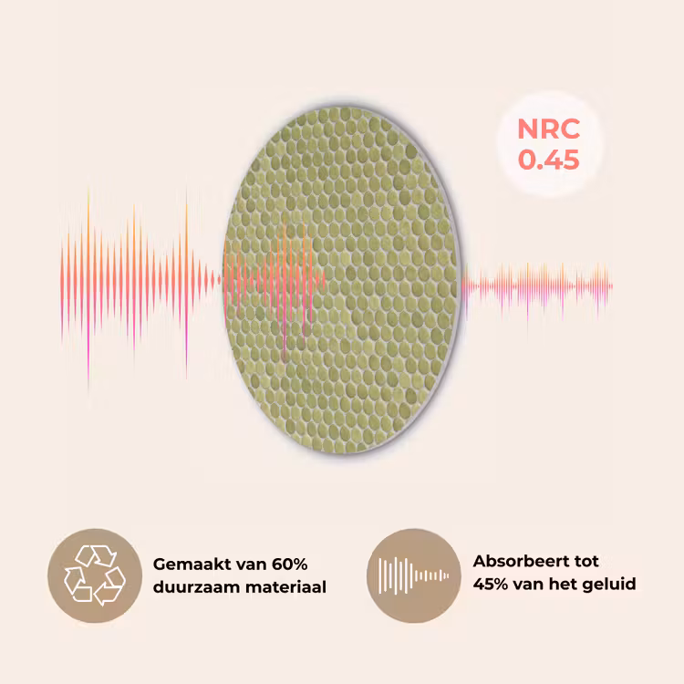 Penny - Mozaïek - Olijfgroen Akoestische PET Vilt - Rond klein 838 -USP_NL