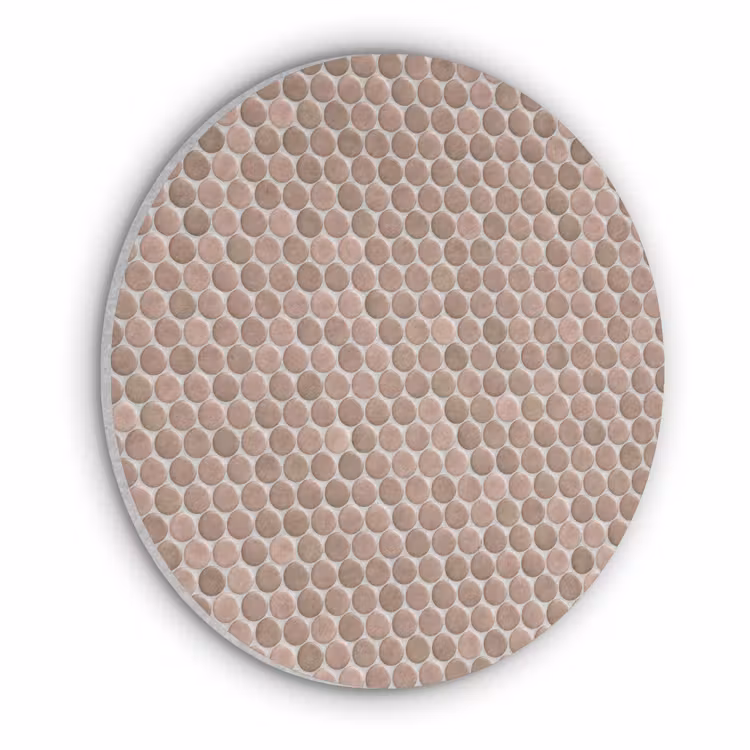 Penny - Mozaïek - Oudroze - Terracotta Akoestische PET Vilt - Rond klein 838 -3d