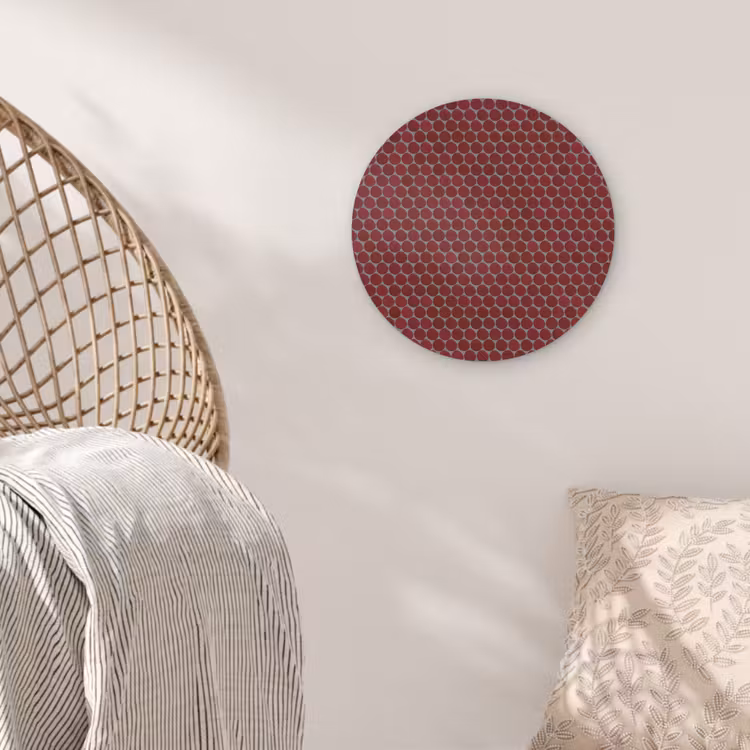 Penny - Mozaïek - Rond - Rood Akoestische PET Vilt - Rond klein 838 -sfeer4