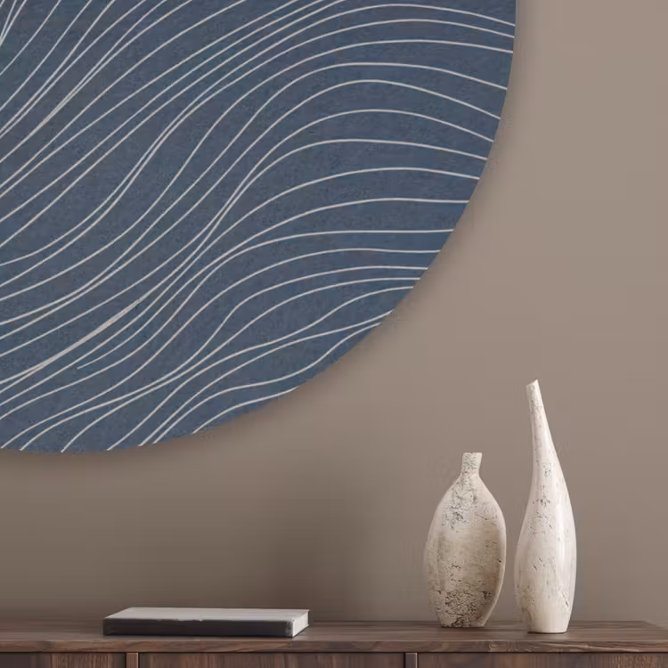 Persoon - Surfen - Oceaan - Natuur - Modern Akoestische PET Vilt - Rond klein -sfeer5_closeup
