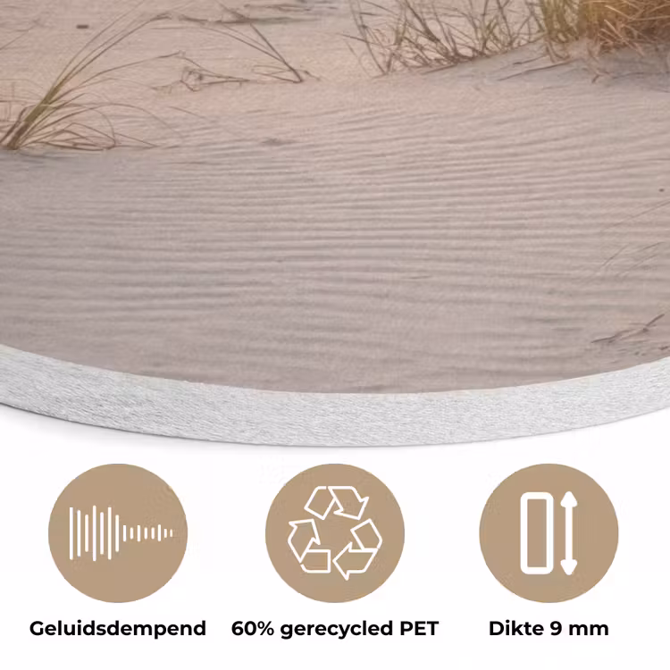 Pier - Zonsondergang - Strand Akoestische PET Vilt - Rond klein -closeup_NL
