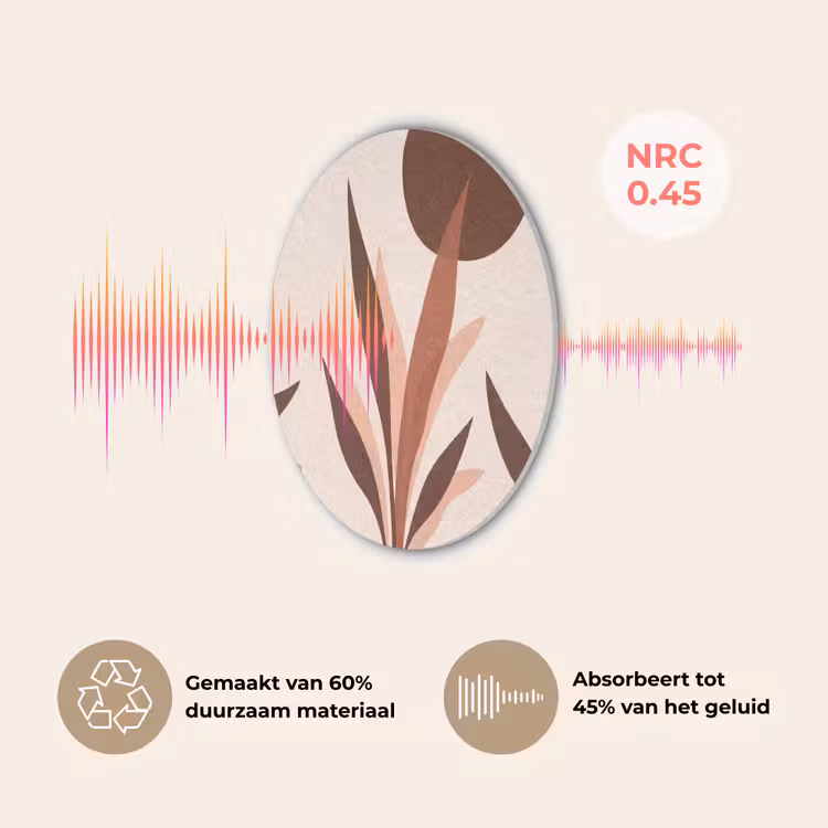 Planten - Abstract - Natuur - Bruin Akoestische PET Vilt - Rond klein -USP_NL