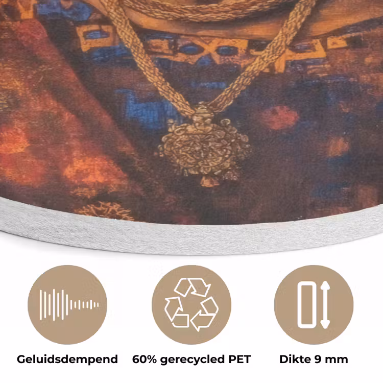 Portret - Sieraden - Schilderachtig Akoestische PET Vilt - Rond klein -closeup_NL