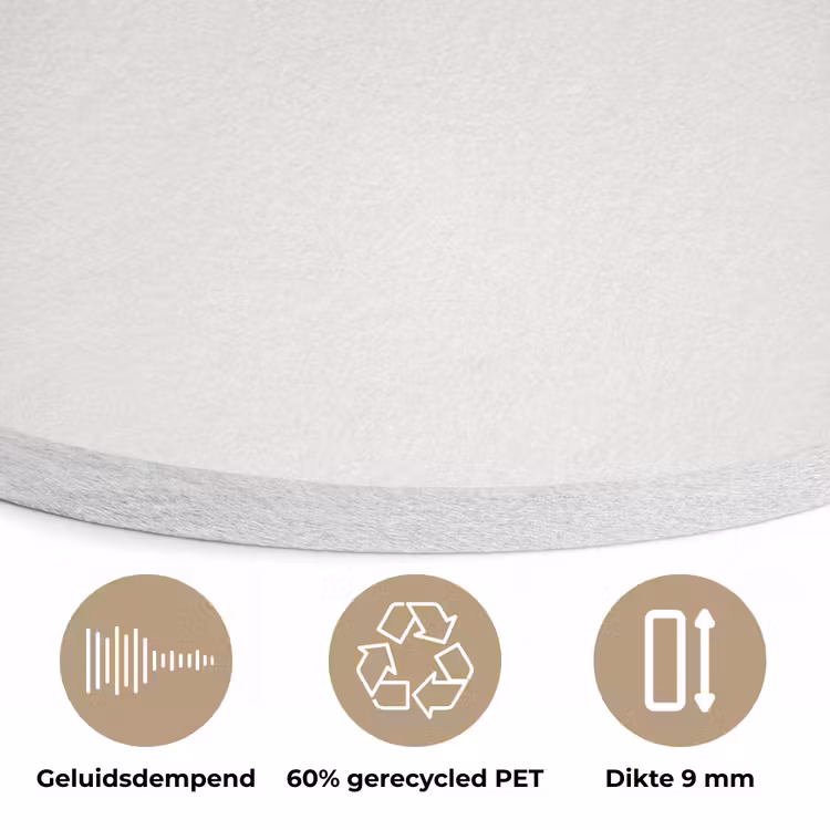 Pure - Alabaster - Wit Akoestische PET Vilt - Rond klein 838 -closeup_NL