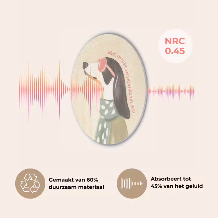 Quote - Hond - Zonnebril Akoestische PET Vilt - Rond klein -USP_NL
