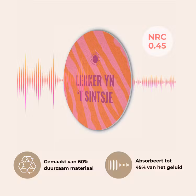 Quote - Zomer - Roze Akoestische PET Vilt - Rond klein -USP_NL