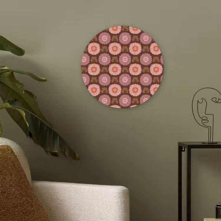 Retro - Madelief - Roze Akoestische PET Vilt - Rond klein 838 -sfeer2