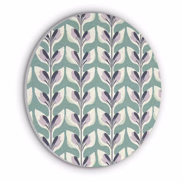 Retro - Modern - Groen Akoestische PET Vilt - Rond klein 838 -3d