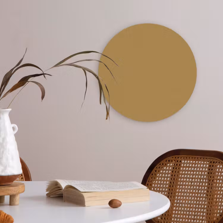 Rhythmic - Ochre - Geel Akoestische PET Vilt - Rond klein 838 -sfeer3