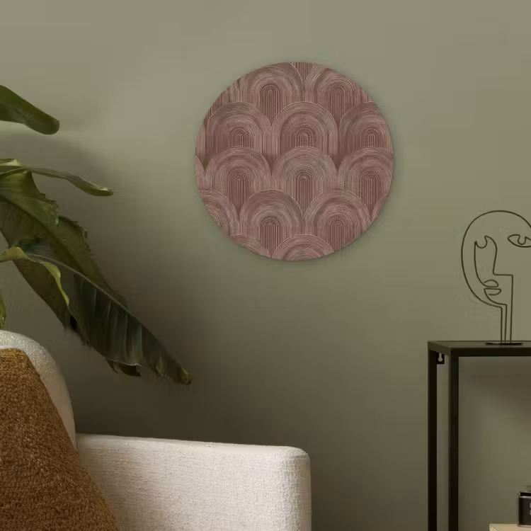 Ritmisch - Effect - Bruin Akoestische PET Vilt - Rond klein 838 -sfeer2