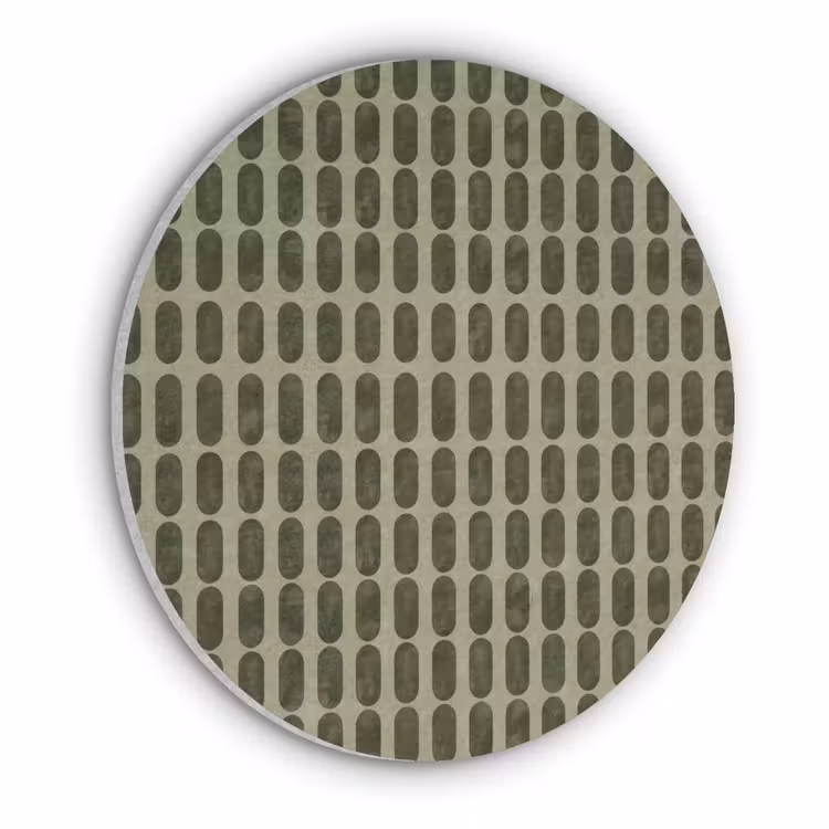 Ritmisch - Effect - Groen Akoestische PET Vilt - Rond klein 838 -3d