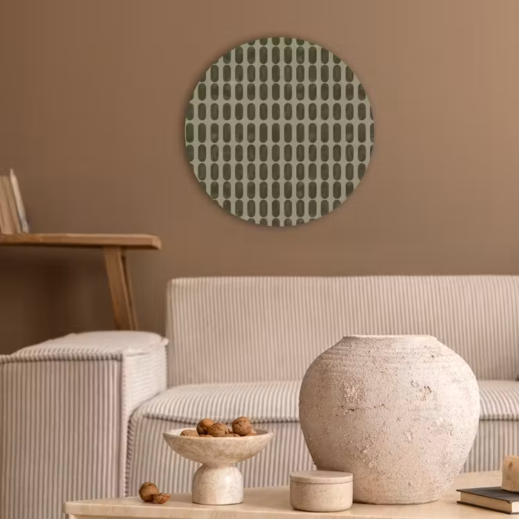Ritmisch - Effect - Groen Akoestische PET Vilt - Rond klein 838 -sfeer1