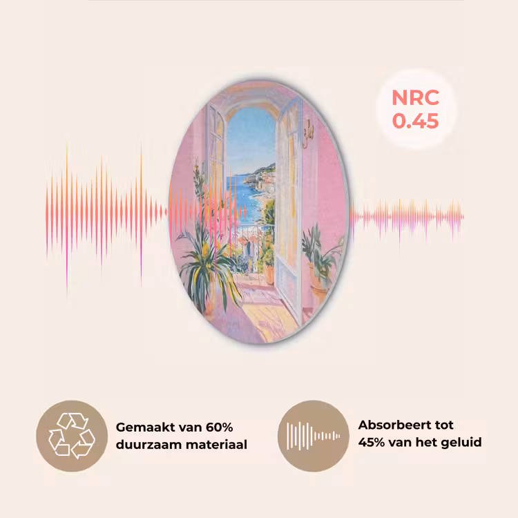 Roze - Buiten - Verf Akoestische PET Vilt - Rond klein -USP_NL