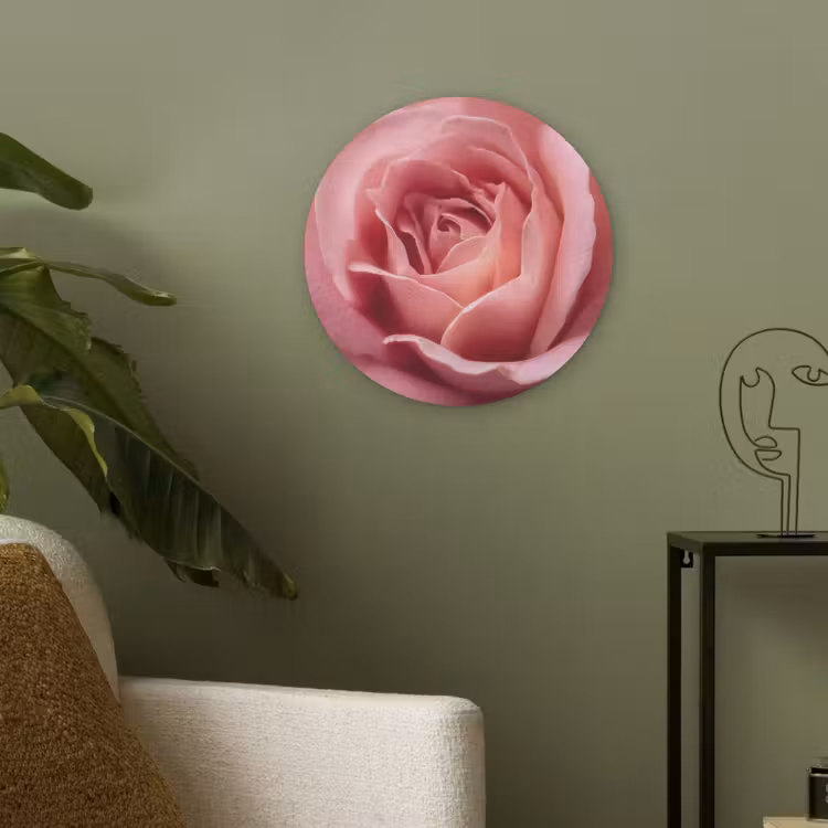 Roze - Roos - Romantisch Akoestische PET Vilt - Rond klein -sfeer2
