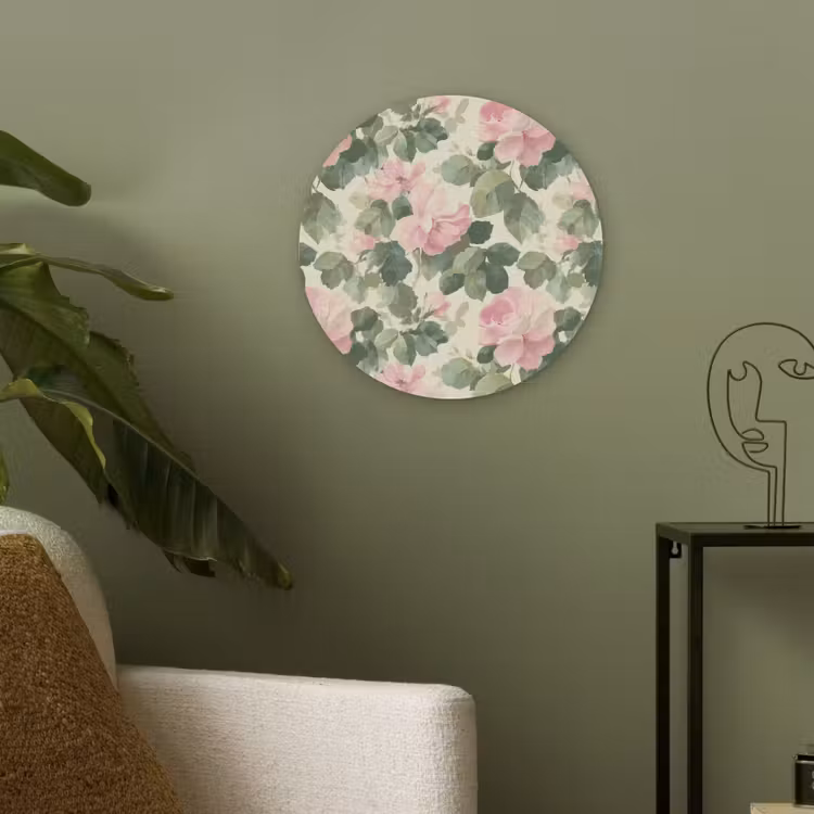 Rozen - Botanisch - Roze Akoestische PET Vilt - Rond klein 838 -sfeer2