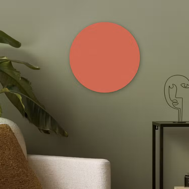Rustic - Clay - Oranje Akoestische PET Vilt - Rond klein 838 -sfeer2