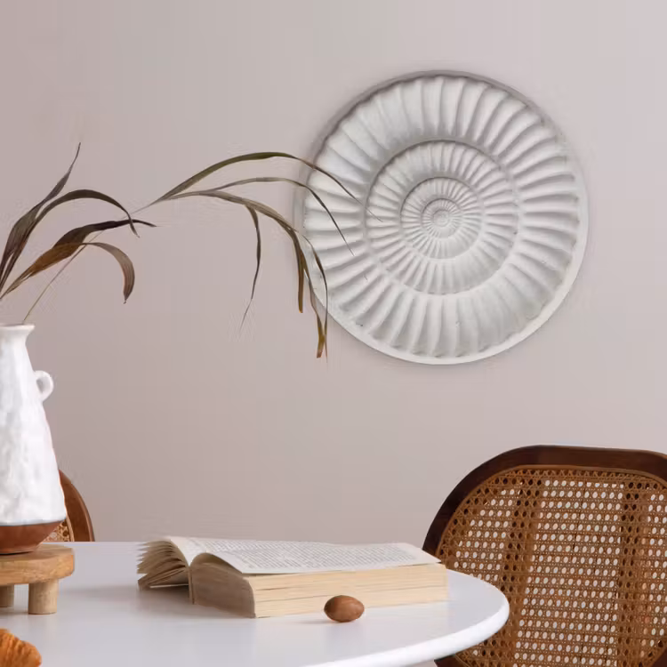Schelp - Spiraal - Wit Akoestische PET Vilt - Rond klein -sfeer3