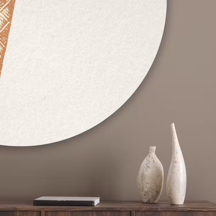 Schepijs - Hoorntje - Illustratie - Minimalistisch Akoestische PET Vilt - Rond klein -sfeer5_closeup
