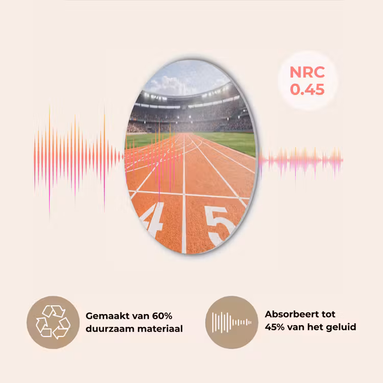 Sintelbaan - Stadion - Sport -Oranje Akoestische PET Vilt - Rond klein -USP_NL